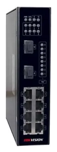 Hikvision DS-3T0310P 10 Port Endüstriyel PoE Switch