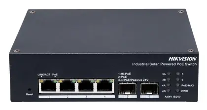 Hikvision DS-3T1506HP-EI-UPS 4 Port Gigabit PoE Endüstriyel Switch
