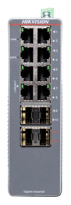 Hikvision DS-3T1512-SI-8T4F 12 Port Gigabit Endüstriyel Switch — görsel 2