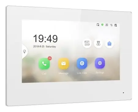 Hikvision DS-KH6320-TE1(B)/WHITE 7 inç Diyafon İç Ünite — görsel 2