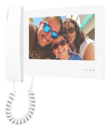 Hikvision DS-KH7300EY-WTHE2/WHITE 7 inç 2 Telli Diyafon İç Ünite — görsel 2