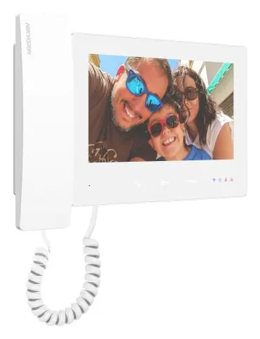 Hikvision DS-KH7300EY-WTHE2/WHITE 7 inç 2 Telli Diyafon İç Ünite — görsel 3