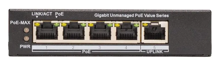HiLook NS-0505P-45(B) 4 Port Gigabit PoE Switch — görsel 2