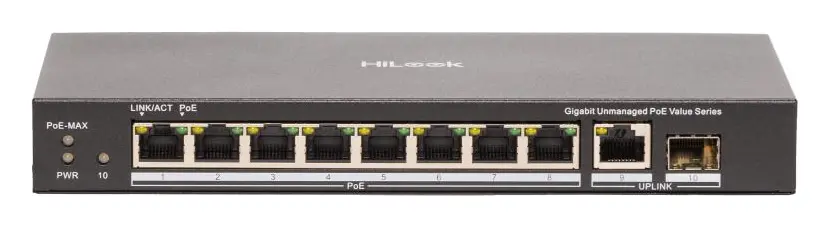HiLook NS-0510P-80(B) 8 Port Gigabit PoE Switch