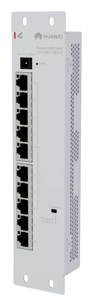 Huawei S110-8P2T-BU-V2 10 Port Gigabit PoE+ PoE Switch — görsel 3