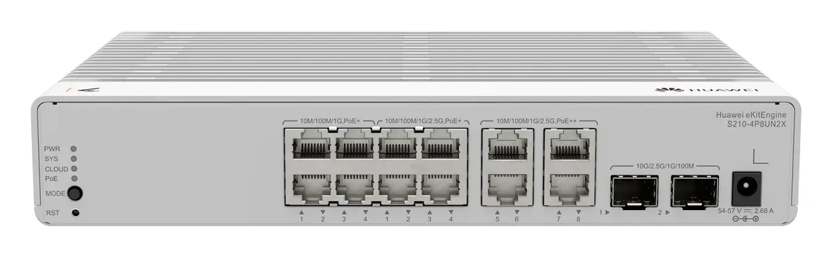 Huawei S210-4P8UN2X 4 Port Gigabit 2x10G SFP+ PoE++ PoE Switch — görsel 4