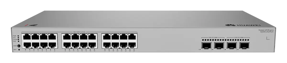 Huawei S220S-24LP4JX 24 Port Gigabit 2x10G SFP+ PoE+ PoE Switch — görsel 3