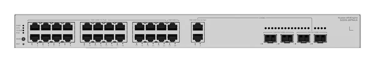Huawei S220S-26PN4JX 24 Port Gigabit 2x10G SFP+ PoE+ PoE Switch