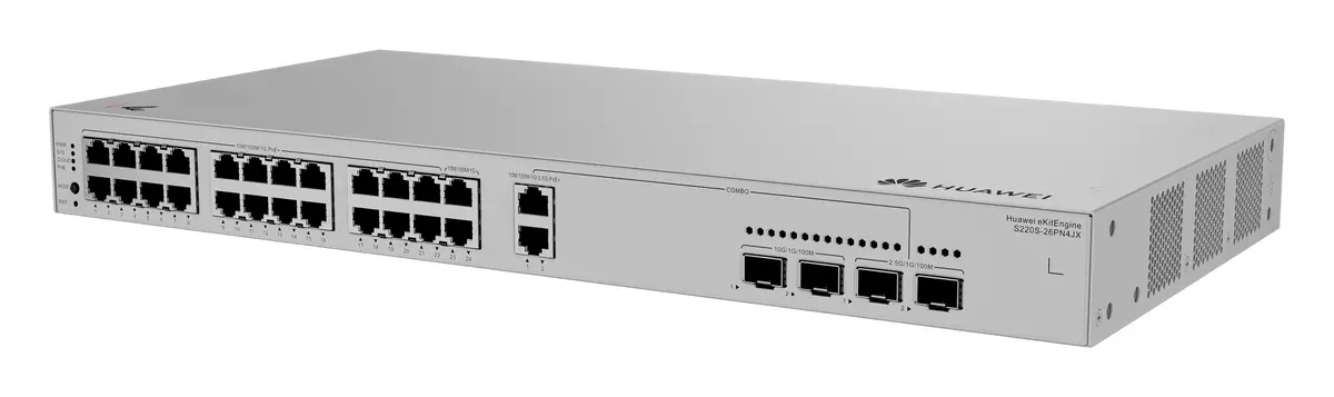 Huawei S220S-26PN4JX 24 Port Gigabit 2x10G SFP+ PoE+ PoE Switch — görsel 3