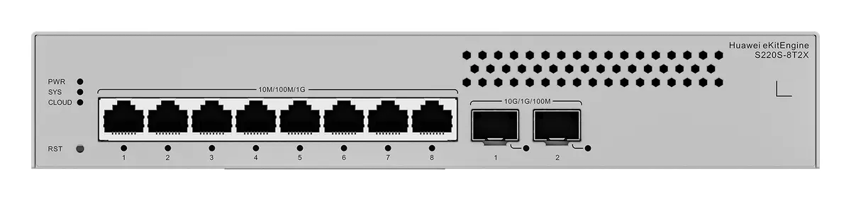 Huawei S220S-8T2X 8 Port Gigabit 2x10G SFP+ Yönetilebilir Switch — görsel 5