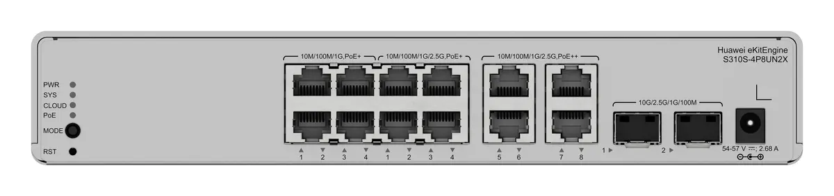 Huawei S310S-4P8UN2X 4 Port Gigabit 2x10G SFP+ PoE++ PoE Switch