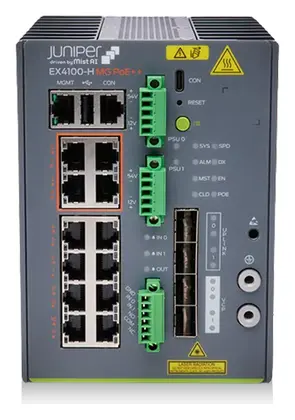 Juniper EX4100-H-12MP-DC 12 Port Multigigabit DC PoE Switch