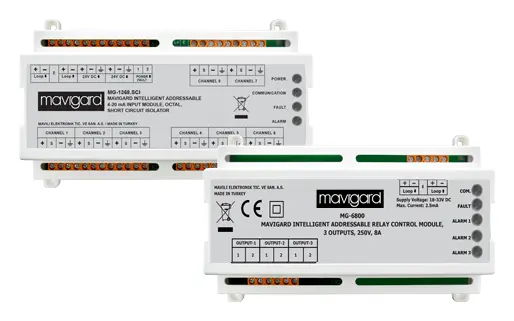 Mavili MG-6800 Akıllı Adresli Röle Kontrol Modülü, 3 Çıkışlı, 250V, 8A