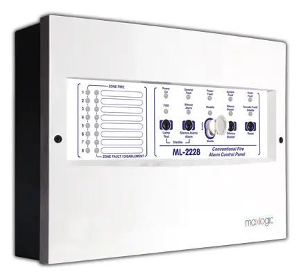Mavili ML-2222 Konvansiyonel Yangın Alarm Santralı, 2 Bölge