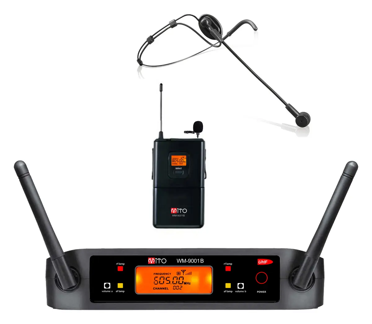 Mito WM-9001 B UHF Kablosuz Mikrofon Seti