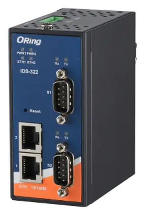 ORing IDS-322 Serial Device Server ve 2FE ve 2 RS-232/422/485 Seri Cihaz Sunucusu