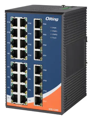 ORing IES-1240 24FE Unmnaged Endüstriyel Yönetilemez Switch