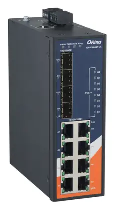 ORing IGPS-3084GP-LA 12 Port Gigabit PoE Ethernet switch ve 8x10/100/1000Base-T(X) P.S.E. ve 4x100/1000Base-(F)X Endüstriyel Yönetilebilir PoE Switch