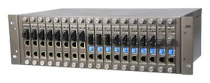 ORing RMC-1000 Endüstriyel Rack Tipi Ethernet to Fiber Medya Dönüştürücü Şasi ve 18 slots Medya Dönüştürücü Şasisi