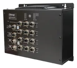 ORing TGPS-9084GT-M12X-BP2-24V EN50155 Yönetilebilir PoE Switch ve 8GE PoE ve 4GE Bypass, M12 konnektör, IEEE 802.3af/at EN50155 Demiryolu PoE Switch