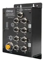 ORing TGXS-1080-M12-BP2 EN50155 Yönetilemez Ethernet Switch ve 8GE (2-pair Bypass), M12 konnektör, 24VDC EN50155 Demiryolu Switch