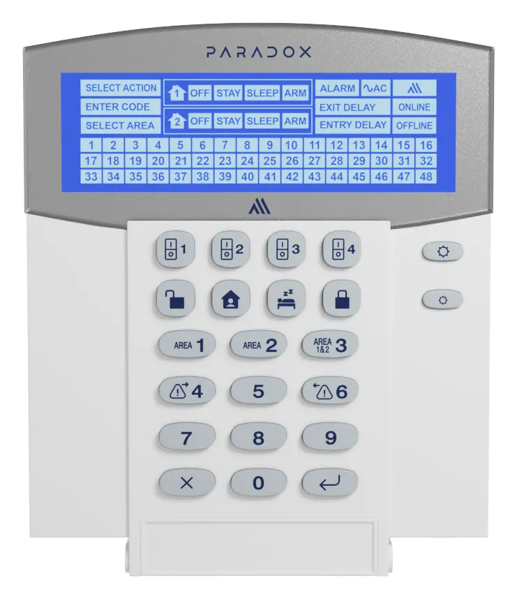 Paradox K38M 48 Zone Kablosuz LCD Tuş Takımı