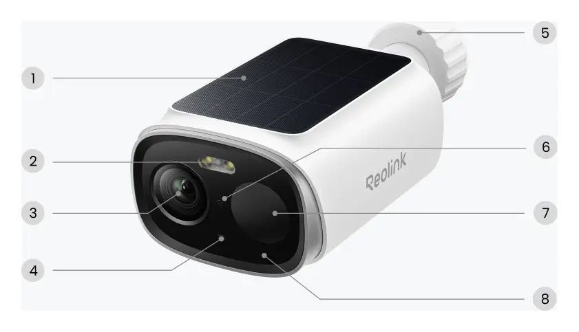 Reolink Argus Solar 5MP Wi-Fi 6 Pilli Kamera — görsel 2