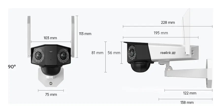 Reolink Duo 2 (Battery) 4K Wi-Fi Çok Lensli Kamera — görsel 6