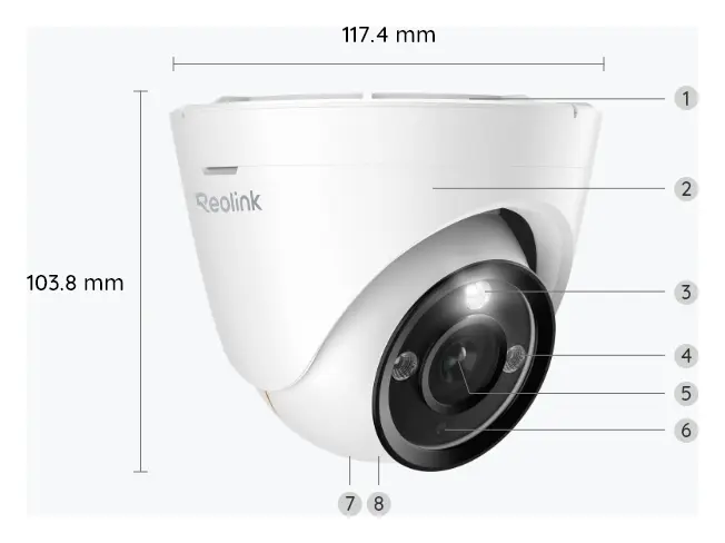 Reolink RLC-1224A 12MP PoE Dome Kamera — görsel 2