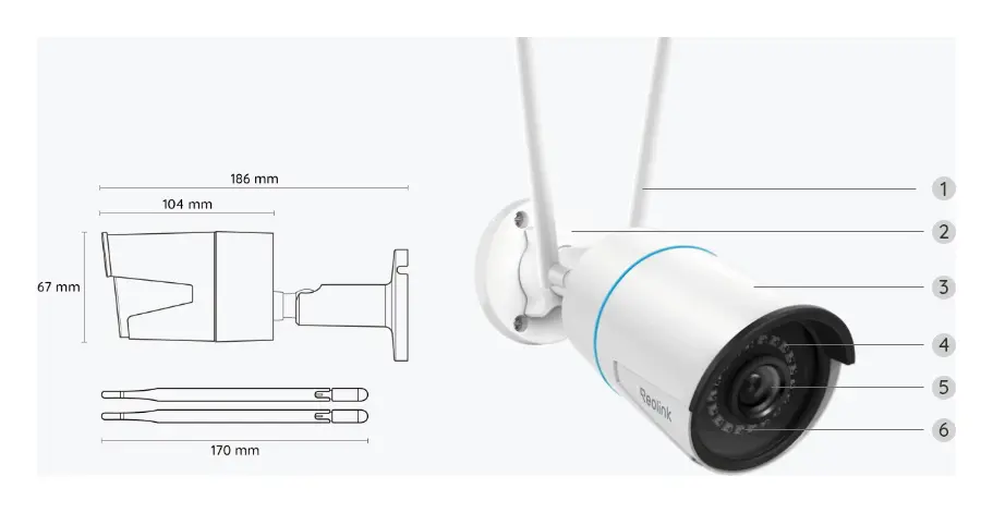 Reolink RLK12-500WB4 2K Wi-Fi 12 Kanal 4 Kameralı Güvenlik Kamerası Seti — görsel 2
