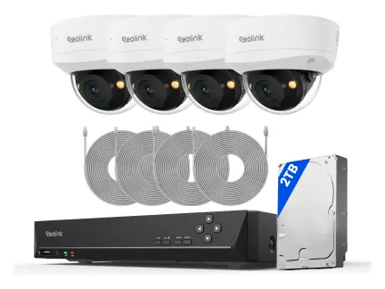 Reolink RLK8-1200V4 12MP PoE 8 Kanal 4 Kameralı Güvenlik Kamerası Seti