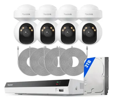 Reolink RLK8-800PT4 4K PoE 8 Kanal 4 Kameralı Güvenlik Kamerası Seti