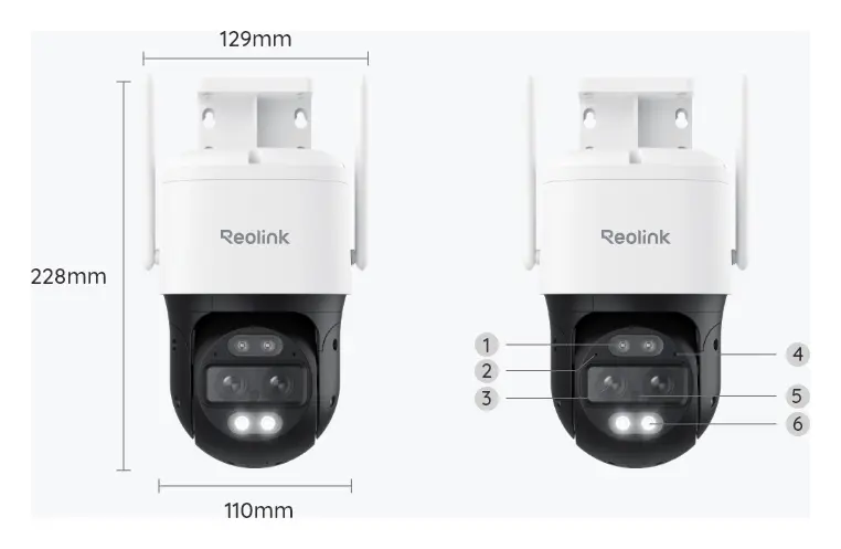 Reolink TrackMix Wired LTE 2K 4G LTE PTZ Kamera — görsel 2