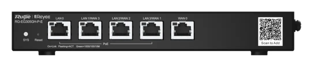 Reyee RG-EG305GH-P-E 5 Port PoE Bulut Yönetimli Router