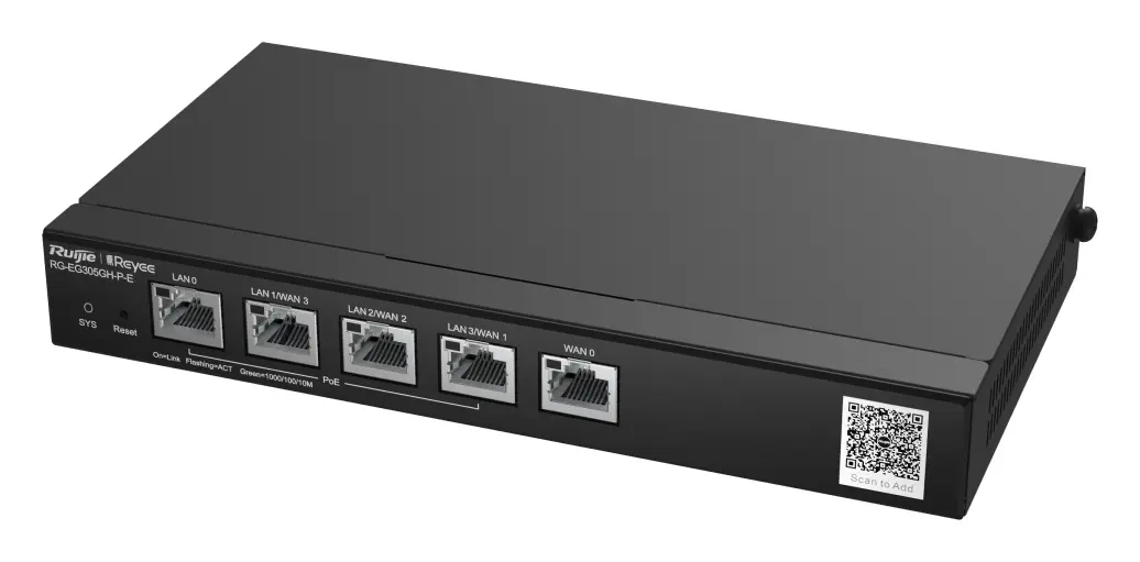 Reyee RG-EG305GH-P-E 5 Port PoE Bulut Yönetimli Router — görsel 4