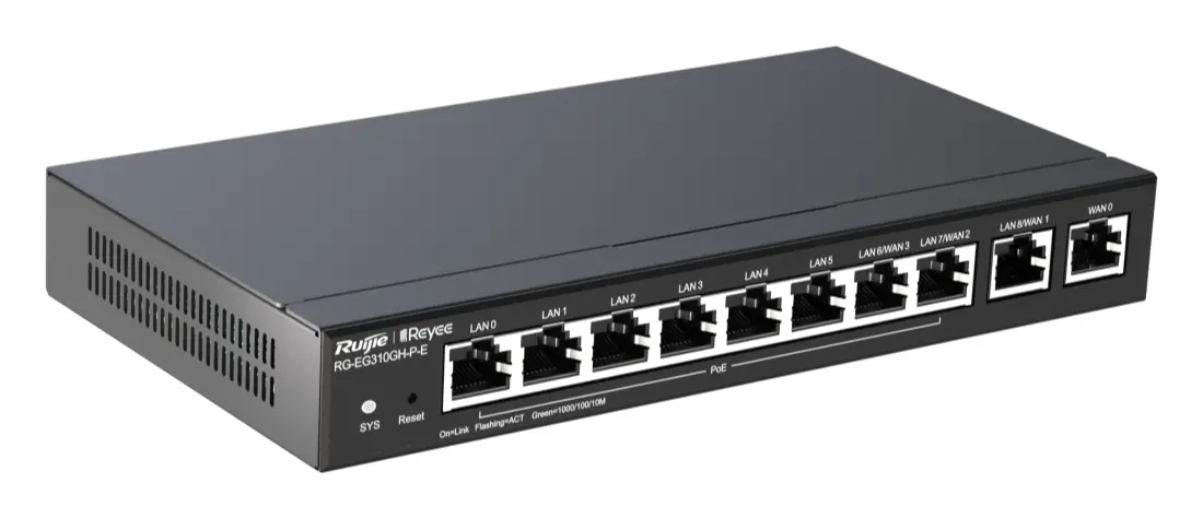 Reyee RG-EG310GH-P-E 10 Port PoE Bulut Yönetimli Router — görsel 3