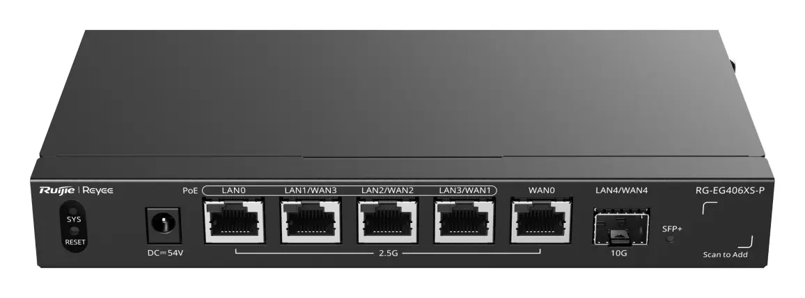 Reyee RG-EG406XS-P 5 Port PoE+ Bulut Yönetimli Router