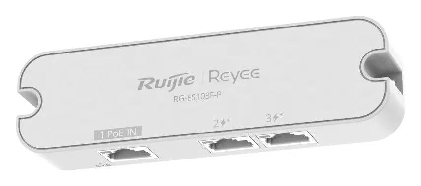 Reyee RG-ES103F-P 3 Port Fast Ethernet PoE+ Yönetilemez Switch — görsel 2