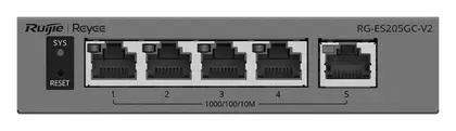 Reyee RG-ES205GC-V2 5 Port Gigabit Akıllı Yönetilebilir Switch