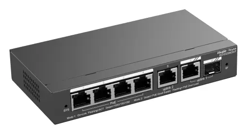 Reyee RG-ES206GS-P 6 Port Gigabit PoE+ Akıllı Yönetilebilir Switch — görsel 3