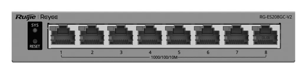 Reyee RG-ES208GC-V2 8 Port Gigabit Akıllı Yönetilebilir Switch