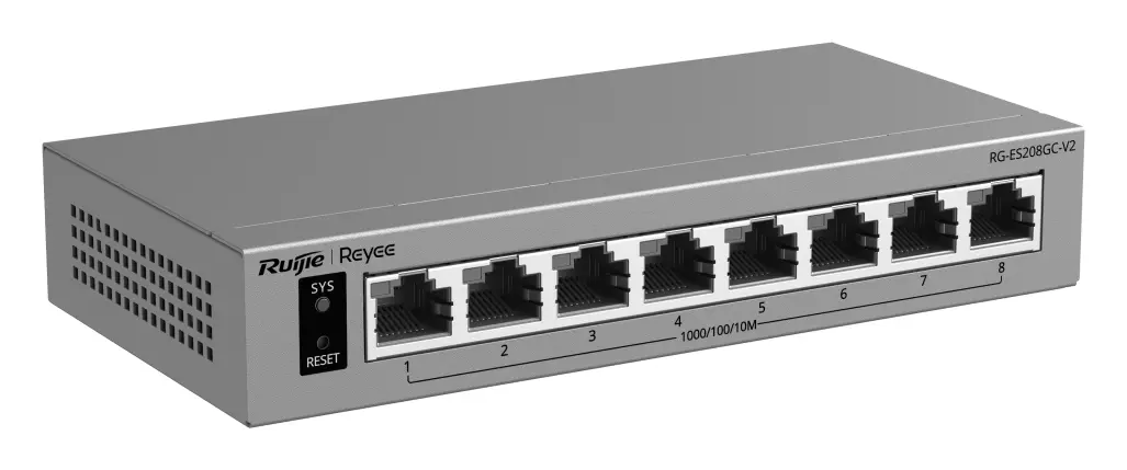 Reyee RG-ES208GC-V2 8 Port Gigabit Akıllı Yönetilebilir Switch — görsel 3