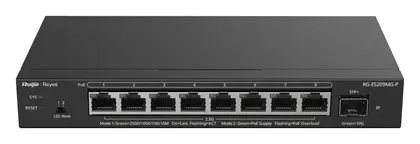 Reyee RG-ES209MG-P 8 Port 2.5G Multi-Gigabit PoE+ 1×10G SFP+ Yönetilebilir Switch