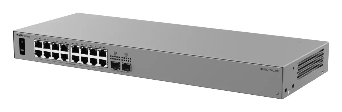Reyee RG-ES216GC2MS 16 Port Gigabit 2×2.5G SFP Akıllı Yönetilebilir Switch — görsel 3