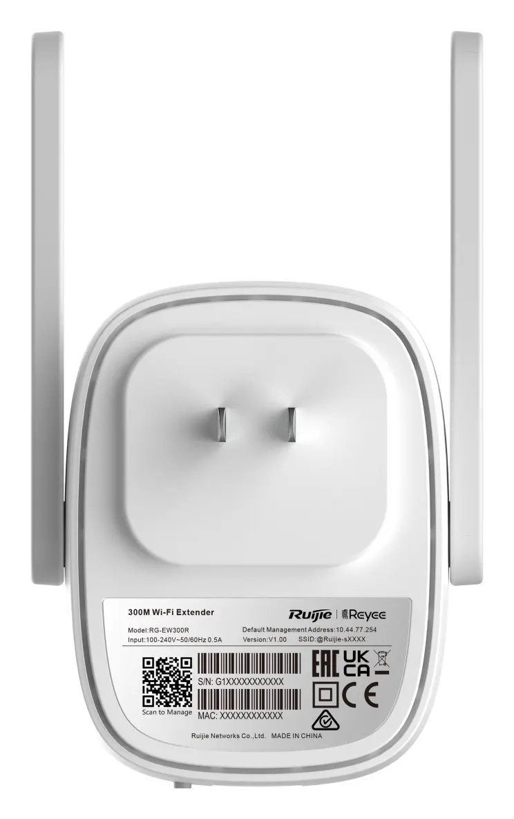 Reyee RG-EW300R Wi-Fi 4 300 Mbps Wi-Fi Menzil Genişletici — görsel 4