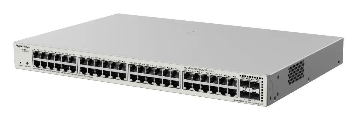 Reyee RG-NBS3100-48GT4SFP-P-V2 48 Port Gigabit PoE+ 4×SFP Yönetilebilir Switch — görsel 4