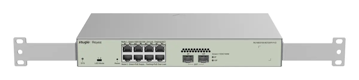 Reyee RG-NBS3100-8GT2SFP-P-V2 8 Port Gigabit PoE+ 2×SFP Yönetilebilir Switch — görsel 2