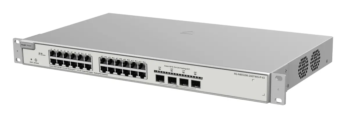 Reyee RG-NBS5200-24GT4XS-P-V2 24 Port Gigabit PoE 4×10G SFP+ L3 Yönetilebilir Switch — görsel 4