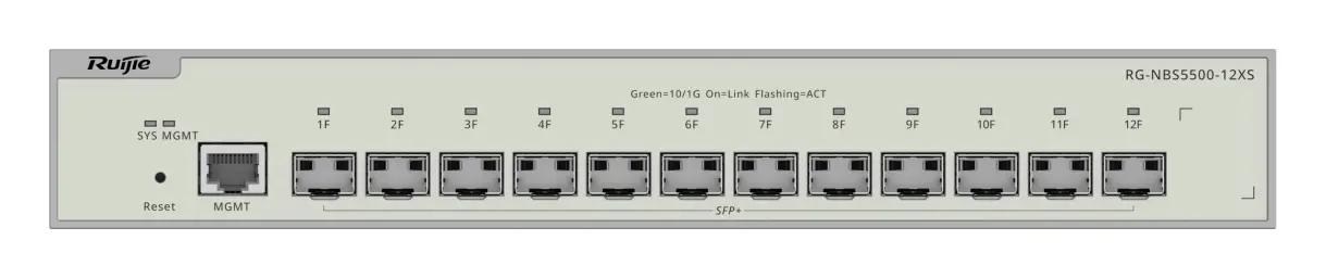 Reyee RG-NBS5500-12XS 12 Port 10G SFP+ L3 Yönetilebilir Switch