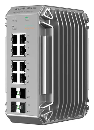 Reyee RG-NIS3100-8GT4SFP-HP 8 Port Gigabit PoE+ 4×SFP Endüstriyel Switch